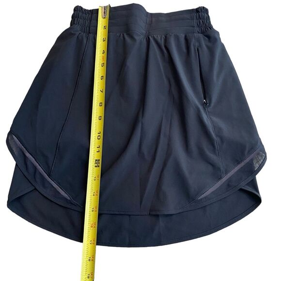 Lululemon‎ Womens Size 2 Hotty Hot High Rise Skirt Skort Long Black Athletic New - Picture 12 of 13